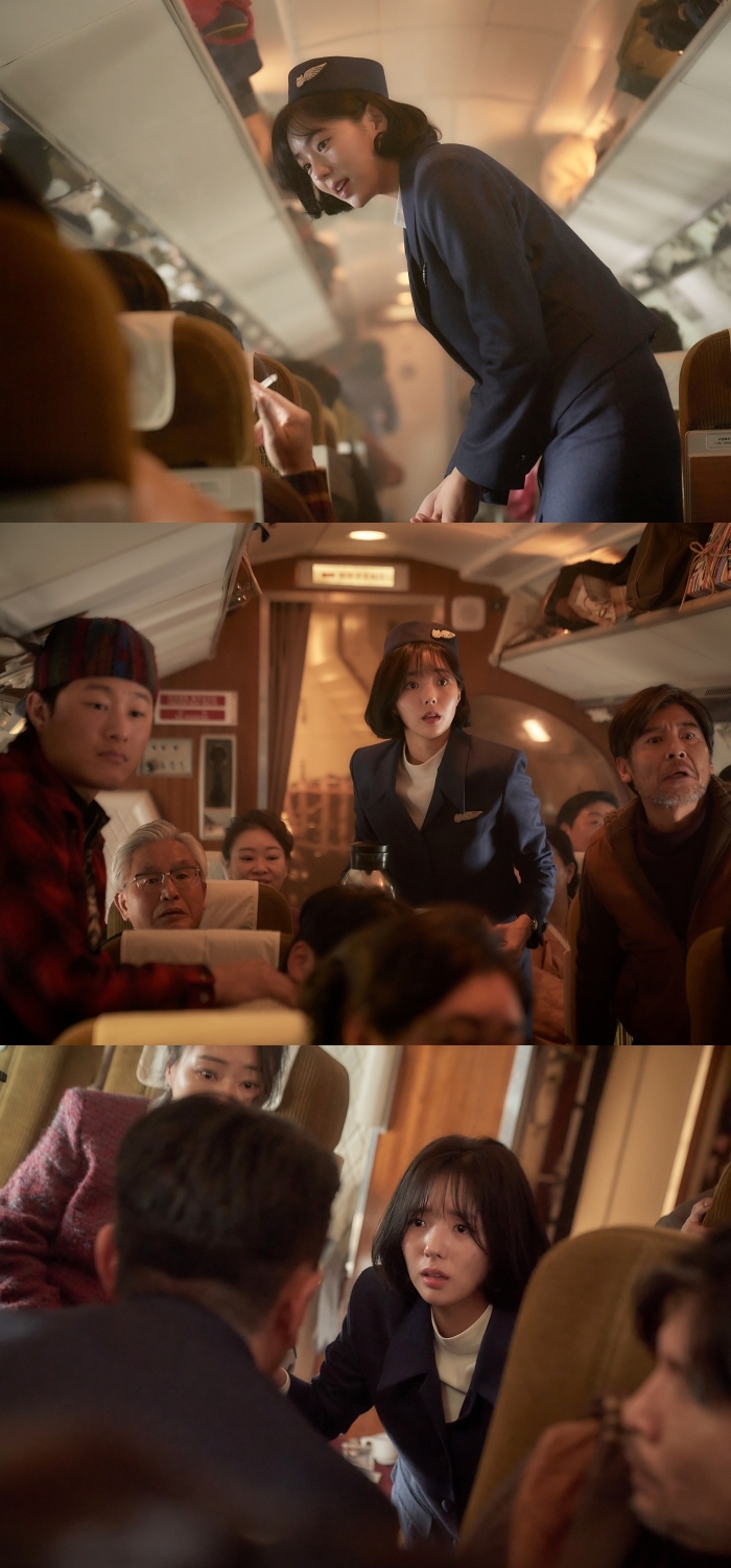 ‘하이재킹’ 채수빈, ‘단정한 유니폼→결연한 눈빛’…절체절명의 위기 속 존재감 예고