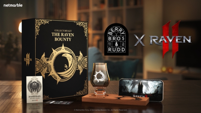 넷마블은 ‘레이븐2’가 영국 위스키 브랜드 ‘BB&R(Berry Bros & Rudd)’과 컬래버 굿즈를 출시한다고 17일 밝혔다. (사진 = 넷마블 제공)