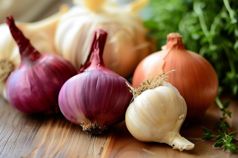 양파와 마늘 모두 풍부한 프리바이오틱스를 함유한 식품이다. / 이미지 생성 : 미드저니 (by rido)
