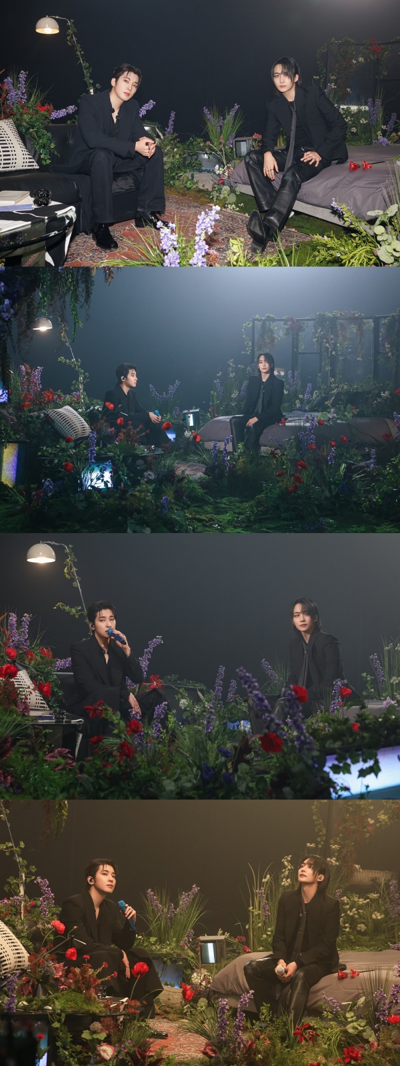 세븐틴 정한X원우, 美 ‘오픈 마이크’ 라이브 무대…‘몽환적 보컬+환상적 비주얼’ 뽐내