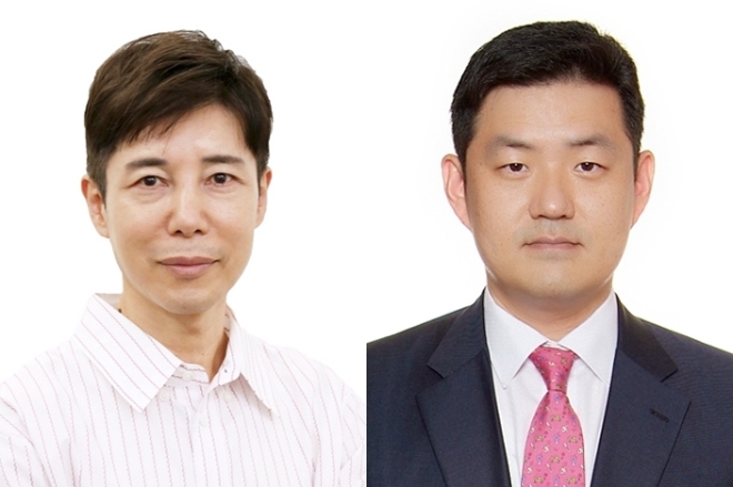 엔씨소프트(NC)는 신설회사인 ㈜엔씨큐에이와 ㈜엔씨아이디에스의 대표 이사 후보자를 선정했다고 25일 밝혔다. 사진은 (좌측부터)엔씨큐에이 대표이사 후보자 김진섭, 엔씨아이디에스 대표이사 후보자 이재진. (사진 = NC 제공)
