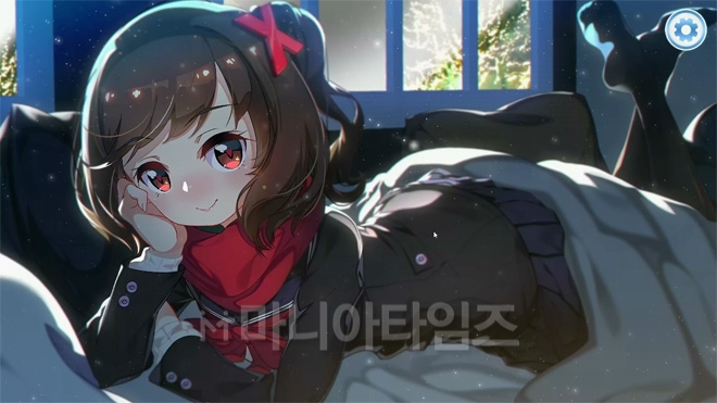 '산타는 교복을 입을 수 밖에 없어' 인게임 화면.