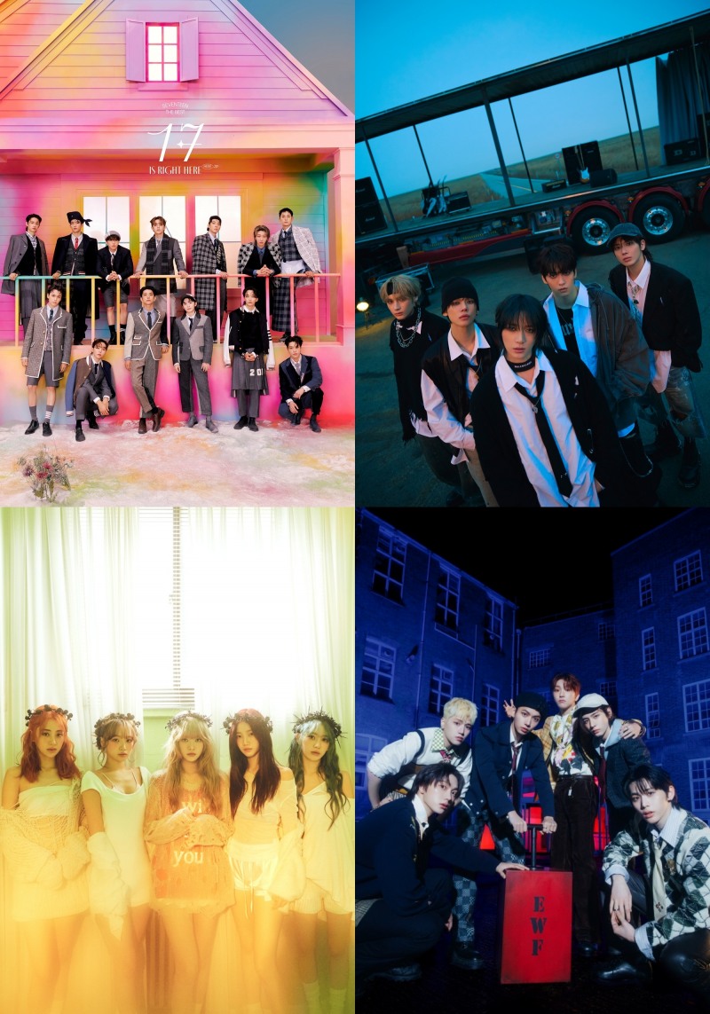 ‘세븐틴X투모로우바이투게더X르세라핌’ 하이브 레이블즈, 오리콘 2024 상반기 앨범 랭킹 ‘톱10’ 중 4개 차지