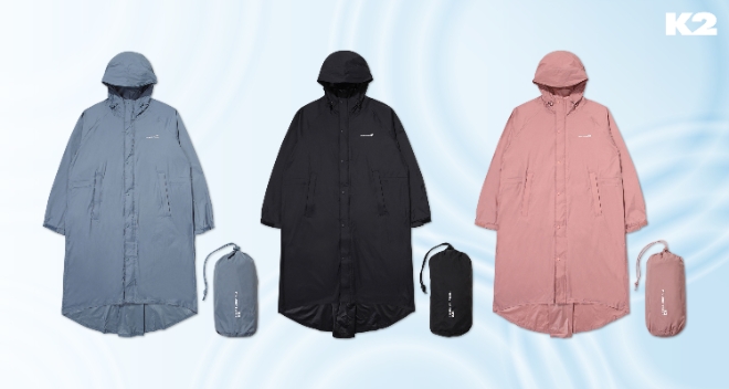 K2, 휴대 가능한 '경량 레인 코트' 출시