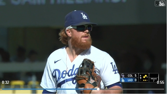 다저스 시절 저스틴 터너