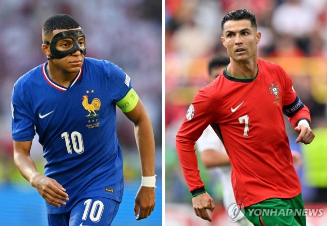 킬리안 음바페(왼쪽)와 크리스티아누 호날두