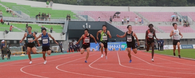 김태효, 백제왕도 전국육상경기대회 남자 100m 우승