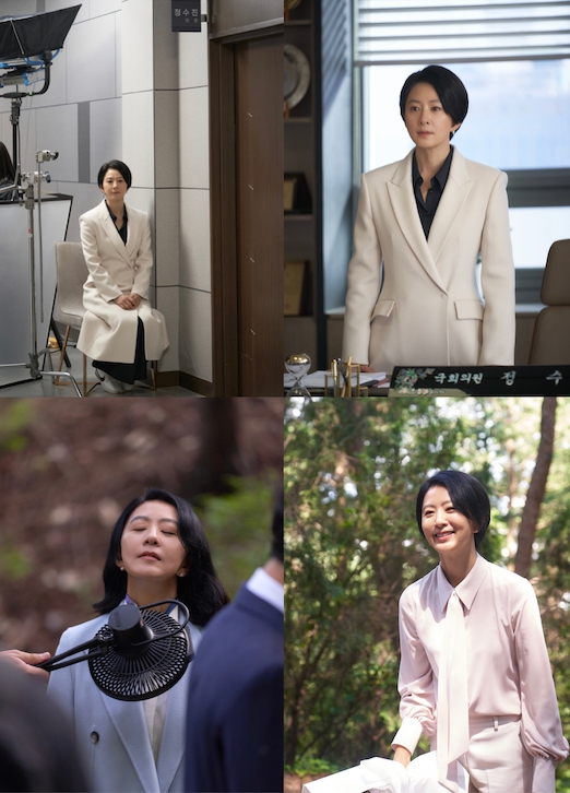 ‘돌풍’ 김희애가 아니면 상상할 수 없는 정수진…온앤오프 반전 매력 담긴 비하인드 컷 공개