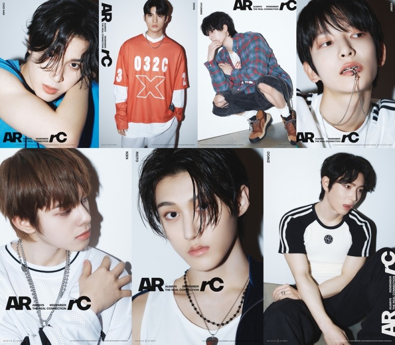 미스틱스토리 신인 보이그룹명은 ARrC(아크)…8월 데뷔 앞두고 로고 모션·개인 프로필 공개