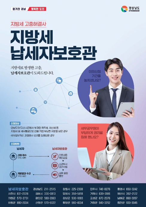 지방세 납세자 보호관 제도 포스터