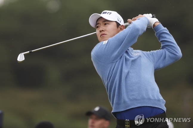 송영한의 1라운드 경기 모습