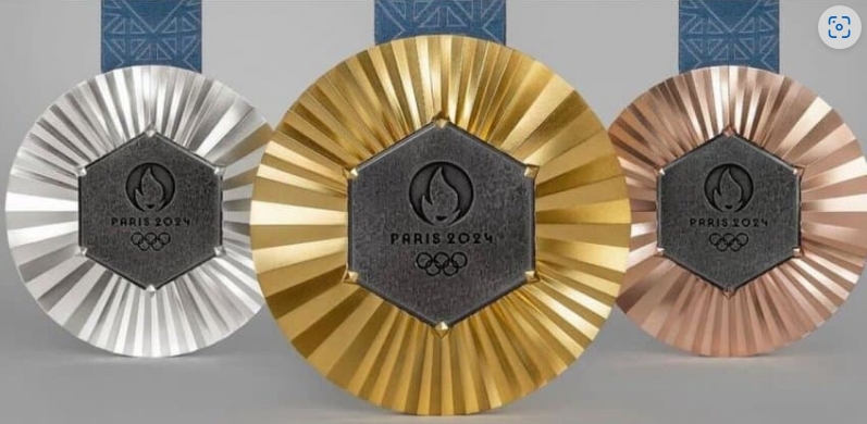2024 파리 올림픽 금,은,동메달 디자인.