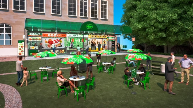 파리 올림픽 코리아하우스 내 CJ제일제당 비비고 시장 조감도 / 사진=CJ제일제당 제공