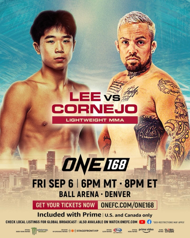 국제종합격투기연맹 세계청소년선수권대회 은메달리스트 에이드리언 리(왼쪽), 미국 콜로라도주 BMMAC 챔피언 니코 코르네호. 사진=원챔피언십 공식 SNS