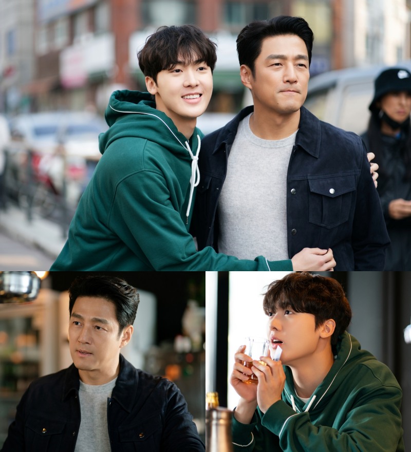 ‘가족X멜로’ 지진희X윤산하, 부전자전 붕어빵 부자 스틸 컷 눈길