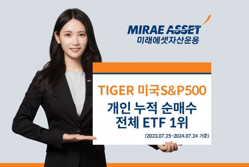 미래에셋, ‘TIGER 미국S&P500 ETF’ 최근 1년간 개인 누적 순매수 전체 ETF 1위