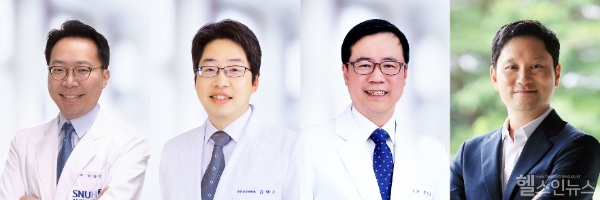 (사진 왼쪽부터) 서울대병원 박완범·김택수·김인호 교수, 서울대 권성훈 교수