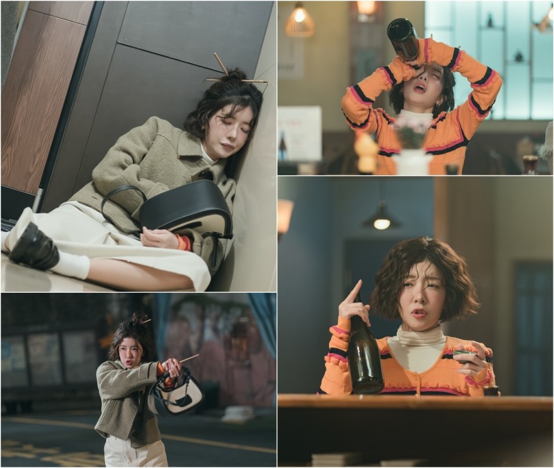 ‘DNA 러버’ 정인선, 온몸 던진 볼 빨간 만취녀 변신 포착