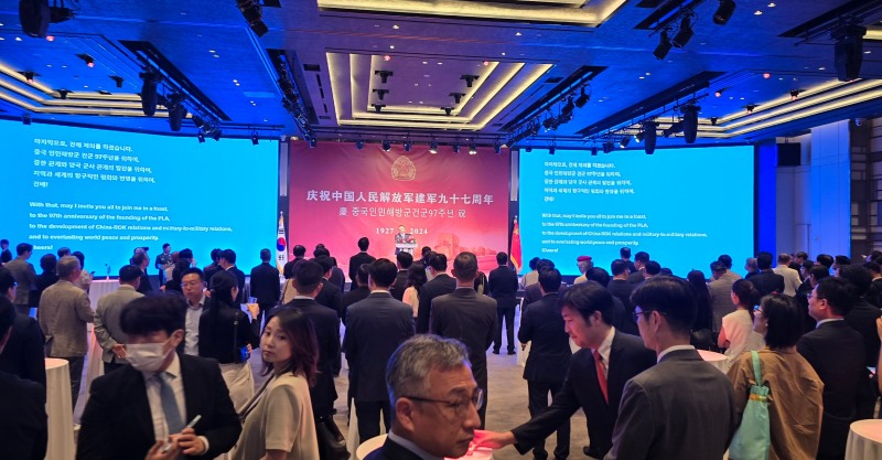 팡쿤 주한중국대사관 대리대사, 중국 인민해방군 건군 97주년 경축 리셉션 ‘축사’