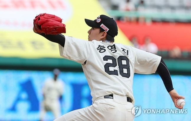역투하는 SSG 선발 송영진