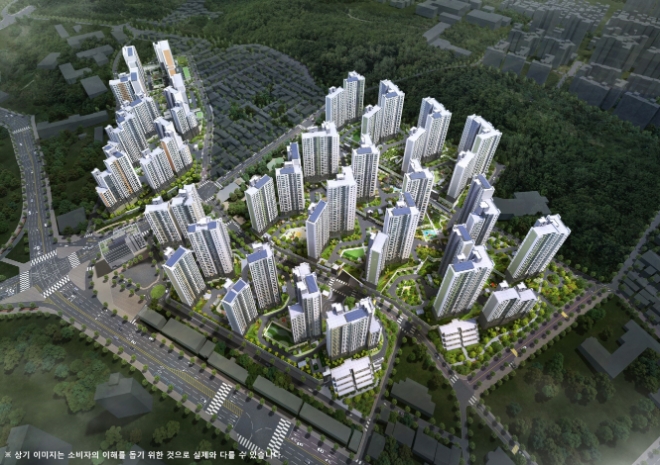 성남 산성1구역 조감도 / 사진=대우건설 제공