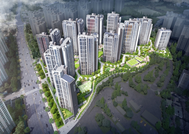 7월 국토교통부가 주관한 ‘2024년도 거점육성형 투자선도지구 공모사업’에 천안역세권 투자선도지구가 선정됐다. 이에 수혜단지로 ‘힐스테이트 두정역’이 꼽히고 있다. 사진은 ‘힐스테이트 두정역’의 투시도. (사진 = 현대건설 제공)