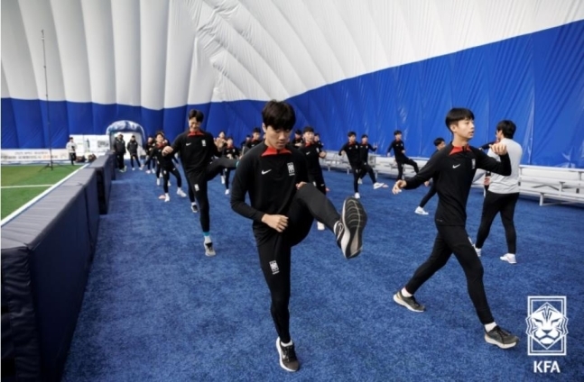 지난 1월 소집 훈련 당시 U-16 대표팀