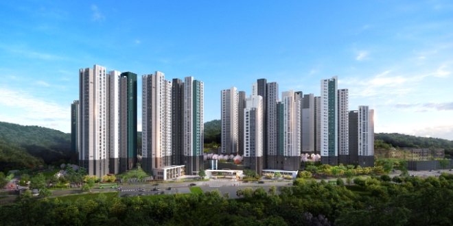 용인 푸르지오 원클러스터 주경투시도 / 사진=대우건설 제공