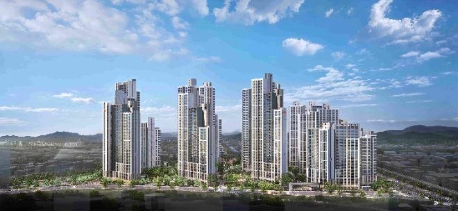 ‘e편한세상 명덕역 퍼스트마크‘ 단지 투시도 / 사진=DL이앤씨 제공