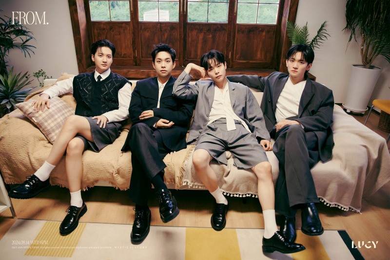 루시, 미니 5집 첫 오피셜 포토 공개…4인 4색 슈트 스타일링