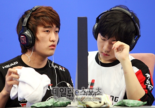 네이트 MSL 당시 이영호(왼쪽)와 이제동.