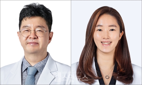(좌측부터)중앙대학교병원 피부과 김범준 교수, 중앙대학교광명병원 피부과 최선영 교수