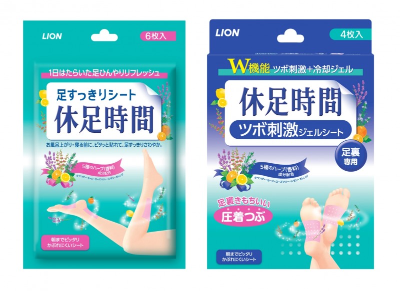 휴족시간 쿨링시트∙지압자극시트 (사진 제공: 라이온코리아)