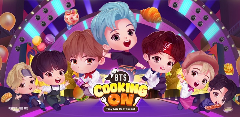 'BTS 쿠킹온'은 요리와 타이니탄의 만남을 주제로 한 게임이다(제공=컴투스).