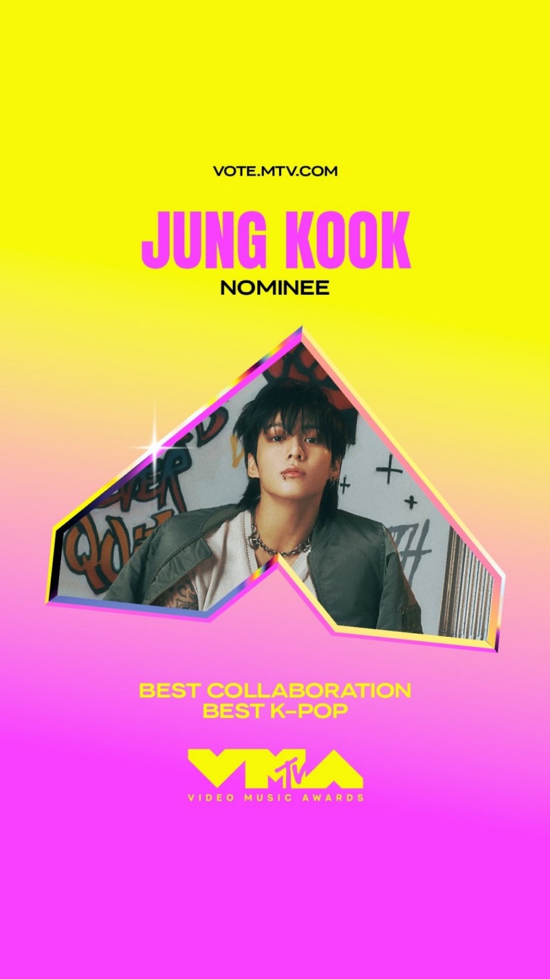 방탄소년단 정국, 美 MTV VMA 3년 연속 노미네이트…작년에 이어 2년 연속 수상 정조준 예고