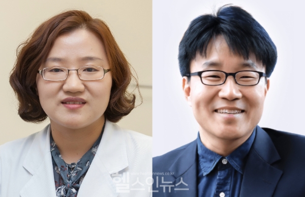 서울아산병원 종양내과 박숙련 교수(좌), 광주과학기술원(GIST) 의생명공학과 박한수 교수(우)