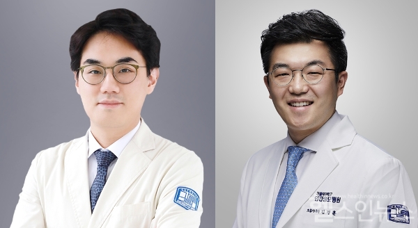 (왼쪽부터) 가톨릭대학교 서울성모병원 호흡기내과 민진수(교신저자)·인천성모병원 호흡기내과 김경훈(제1저자) 교수