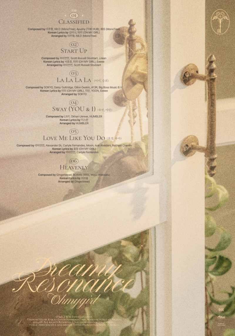 오마이걸, 미니 10집 트랙리스트 공개…타이틀곡은 ‘Classified’