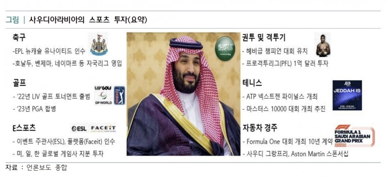 석유의존 경제구조 바꾸려는 사우디아라비아…글로벌 스포츠업계 장악 먼저