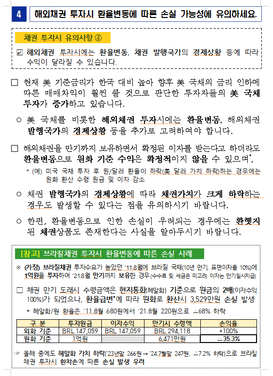금융당국, 개인들 채권투자 늘자 '투자 유의사항' 계몽 나서