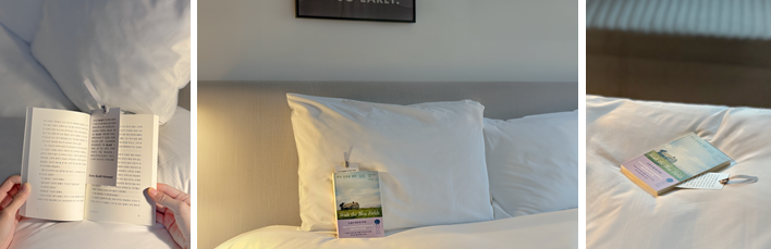 ‘글래드 북스테이 패키지’ 혜택으로 제공하는 클레어 키건 작가의 신작과 글래드 책갈피