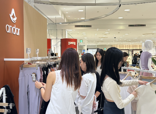 안다르, 오사카와 도쿄에 이은 나고야 팝업 진행