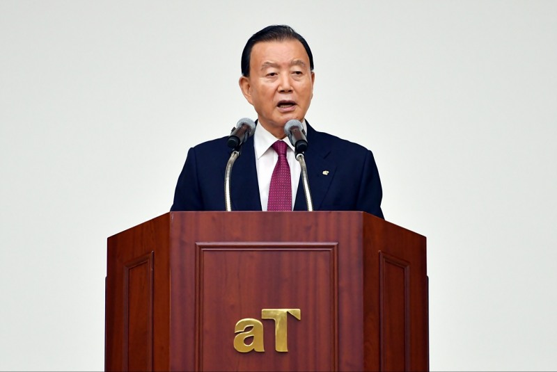 aT 신임 사장에 홍문표 전 국민의힘 의원이 임명됐다. / 사진=aT 제공
