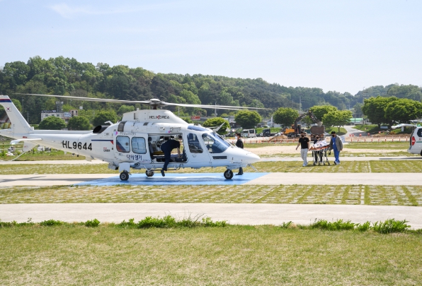 영주시보건소, ‘하늘 위 응급실’ 닥터헬기