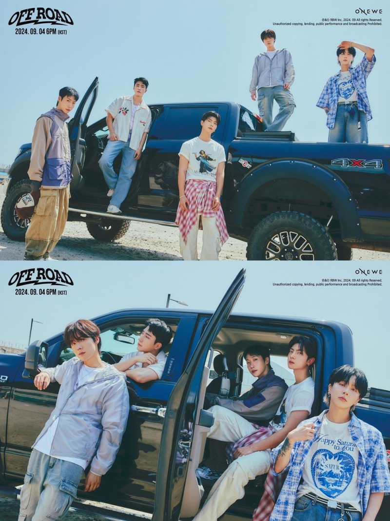 원위, 싱글 '오프 로드' 두 번째 콘셉트 포토 공개…태양빛에 맞서는 5인