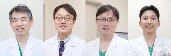 (왼쪽부터) 서울아산병원 심장내과 남기병, 박덕우, 조민수, 강도윤 교수 (서울아산병원 제공)