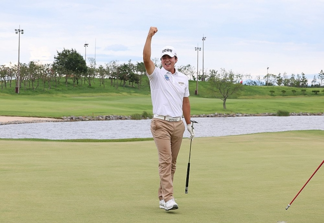 군산CC오픈에서 우승한 장유빈.