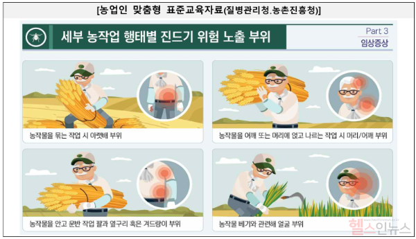농업인 맞춤형 표준교육자료 (질병관리청 제공)