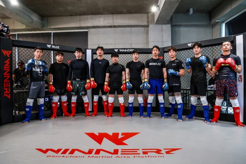 WFC02에 참가하는 아마추어 및 세미프로 선수들이 대회 개최 장소에서 사전 훈련을 하고 있다. 사진=위너즈 파이팅 챔피언십 제공