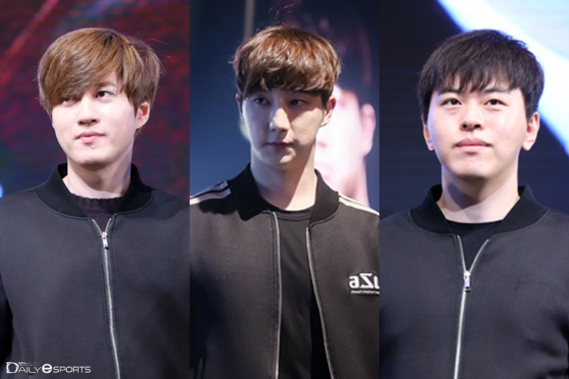 김택용, 이제동, 송병구(왼쪽부터).